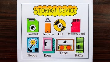 Storage Device Of Computer Drawing / Storage Device Drawing / How To Draw Storage For Computer Easy
