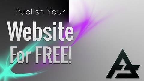 How To Publish Your Website For FREE | Auris Studio
