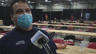 Robstown warming center at the fairground