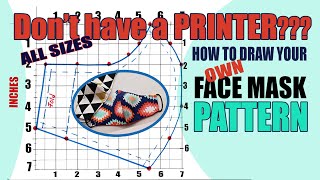 Step by tutorial of how to draw or trace a face mask pattern without
printer. very easy follow. #diypattern #freepattern #masks4all
#daisymultiface...