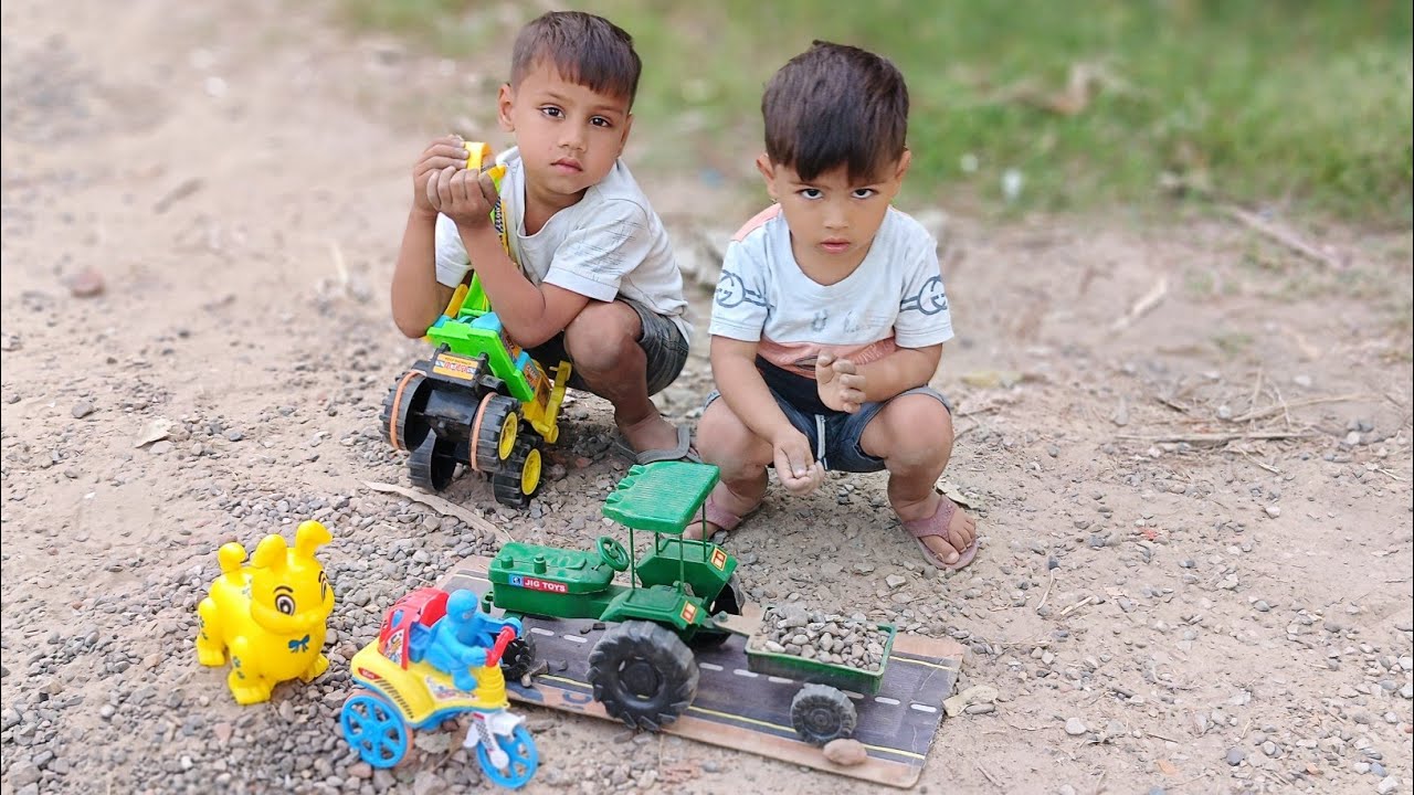 Tractor trolley wala cartoon, jcb rabbit rickshaw toys, aakib gaya baag ...