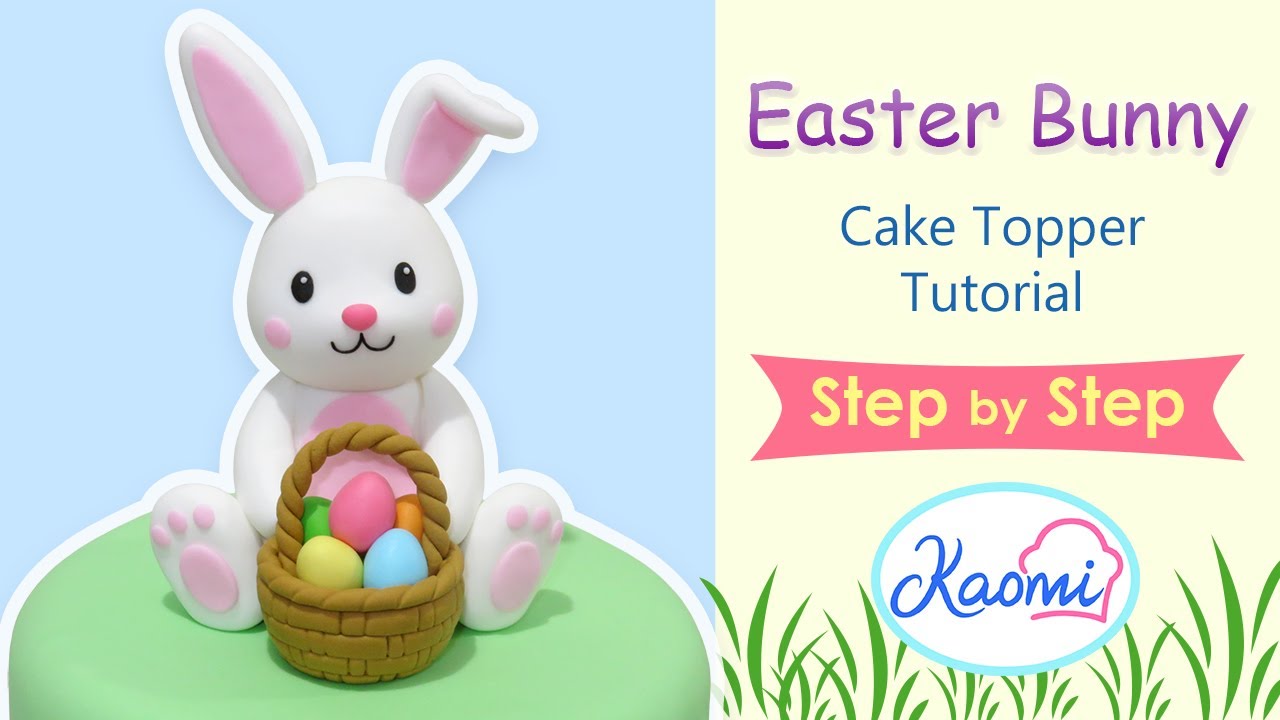 How to make an EASTER BUNNY 🐰 Cake Topper STEP by STEP / Conejo de PASCUA para tortas