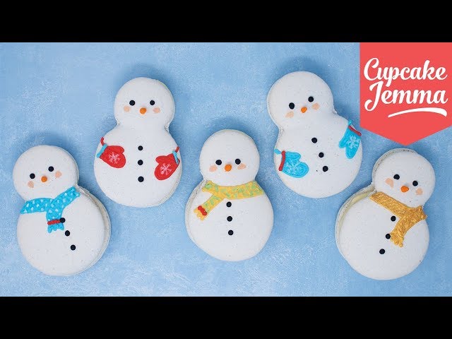 How to Make Cute Snowman Macarons with Dane | Cupcake Jemma