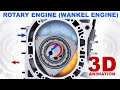 Rotary engine wankel engine  how does it work 3d animation