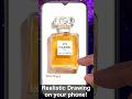 Realistic drawing on phone Chanel no5 Paintology app #shorts #shortsvideo #digitaldrawing #realistic