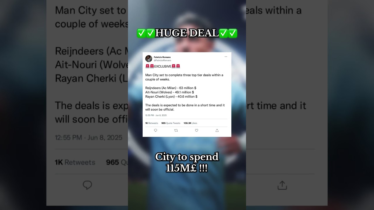 Manchester City spending BIG on transfers!! 