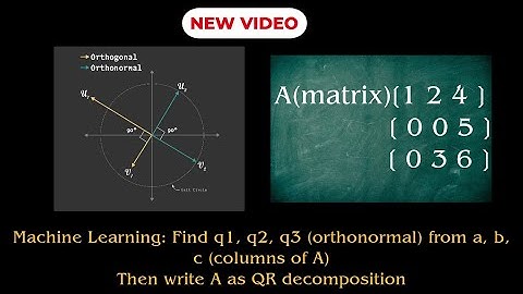 Find q1, q2, q3 (orthonormal) from a, b, c (columns of A)