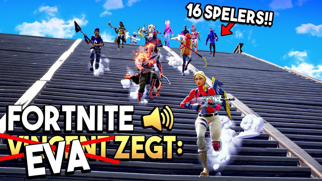 *EVA ZEGT* in VINCENT ZEGT! - Fortnite Creative met 16 SPELERS!