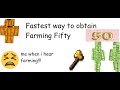 The fastest way to obtain farming 50 (Hypixel Skyblock)