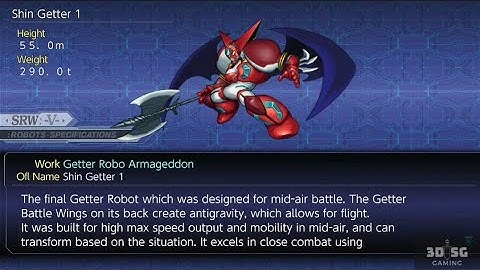 Ally Shin Getter 1 (Getter Robo Armageddon) | Super Robot Wars V