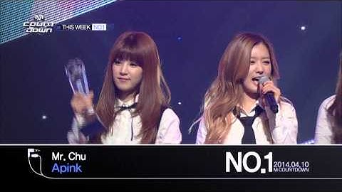 엠카운트다운 374회/ M COUNTDOWN No.1 of the Week - "Mr. Chu" by Apink (2014.04.10)