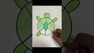 Simple turtle drawing for kids / easy art #shorts #short #kids #drawingforkids #artprojectsforkids