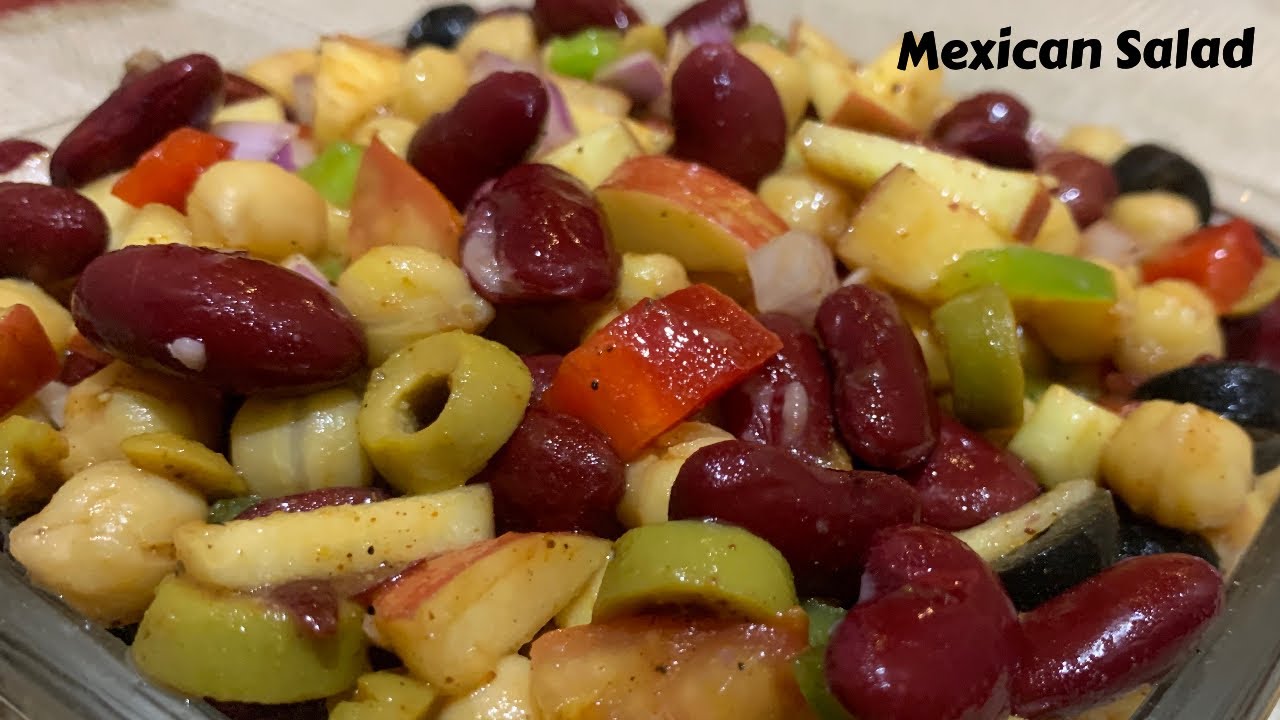 Mexican Bean Salad Red Kidney Beans and Chickpeas Salad Easy And