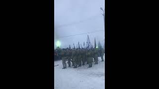 Выступление морских пехотинцев из поселка Спутник