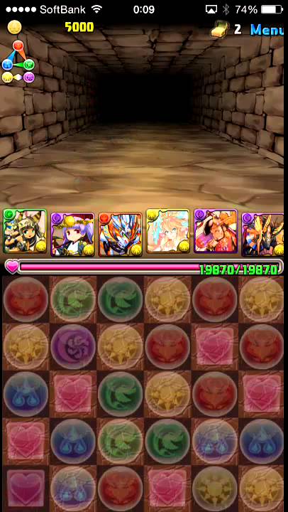 パズドラ 仮面の間 地獄級 バステト アヌビス ノーコン攻略 ｗ Youtube