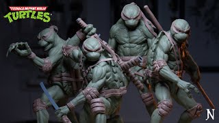 TMNT - Assembling my hand sculpted turtles!