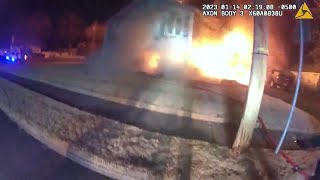 Bodycam video shows house explode with firefighters inside