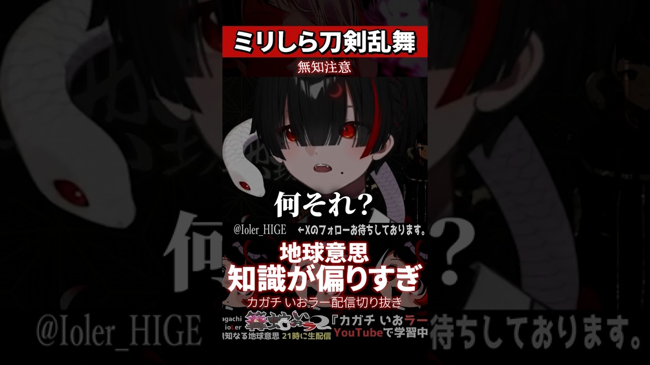 【ミリしら】刀剣乱舞を知らなさ過ぎる名前当てクイズで知識が偏りすぎている【篝蛇いおラー】#shorts #funny #太閤左文字
