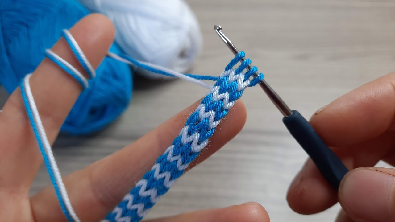 Super✔ Very Very Easy Crochet Knitting Model😲Yapımı Çok Kolay Tunus İşi Örgü Bileklik Modeli