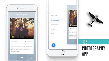 Wireframe & Design of iOS Photography App - Adobe Photoshop