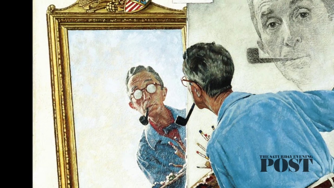 norman rockwell self portrait painting