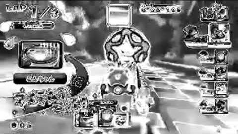 Evolution of Getting Bullied by Blue Shell in Mario Kart (1996-2025) In Black And White Chorded