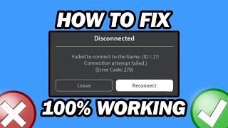 How to Fix Roblox Error Code 279 | Fix Disconnected Error Code 279 Roblox