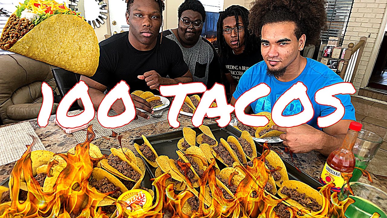 vlogs in spanish 100 Struggle Tacos In 5 Minutes!!!! *CHALLENGE MUKBANG*