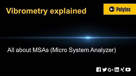 MSA (Micro System Analyzer) summary