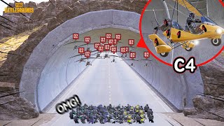 C4+Motor Glider vs M249 !! Tunnel Battle!! who will win