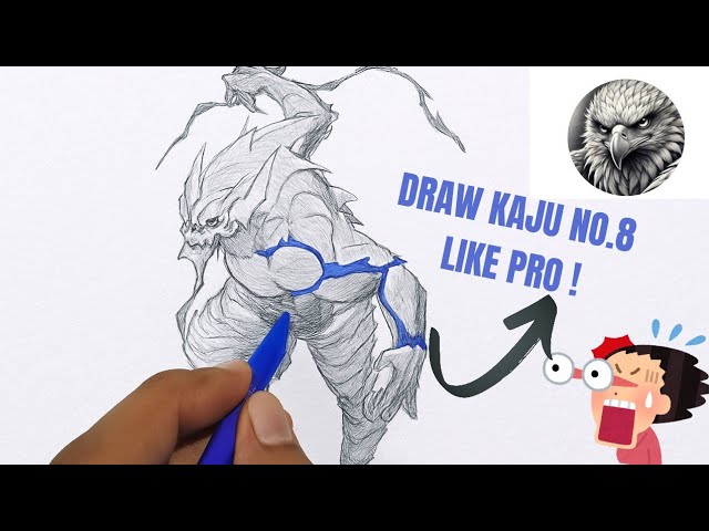 How to Draw Kaiju No. 8 (Step by Step) Tutorial for Beginners