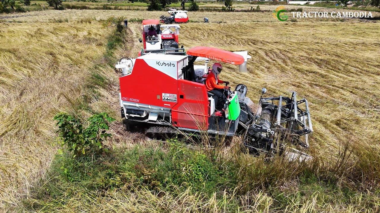 Best Combine Harvester Kubota DC108X Techniques Operator Harvester