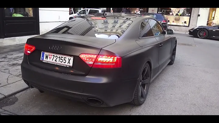 LOUDEST AUDI RS5 terrorize Vienna!! Loud Start + Extreme loud Rev & Acceleration