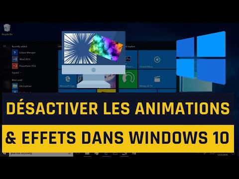 Vidéo: Comment désactiver les animations Windows ?