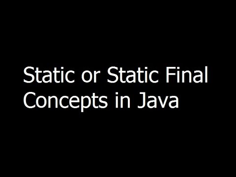 Static or Static Final Concepts in Java - Learn Java Programming - part 20 - Urdu/Hindi