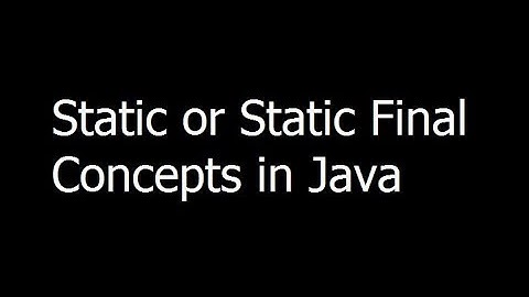 Static or Static Final Concepts in Java - Learn Java Programming - part 20 - Urdu/Hindi