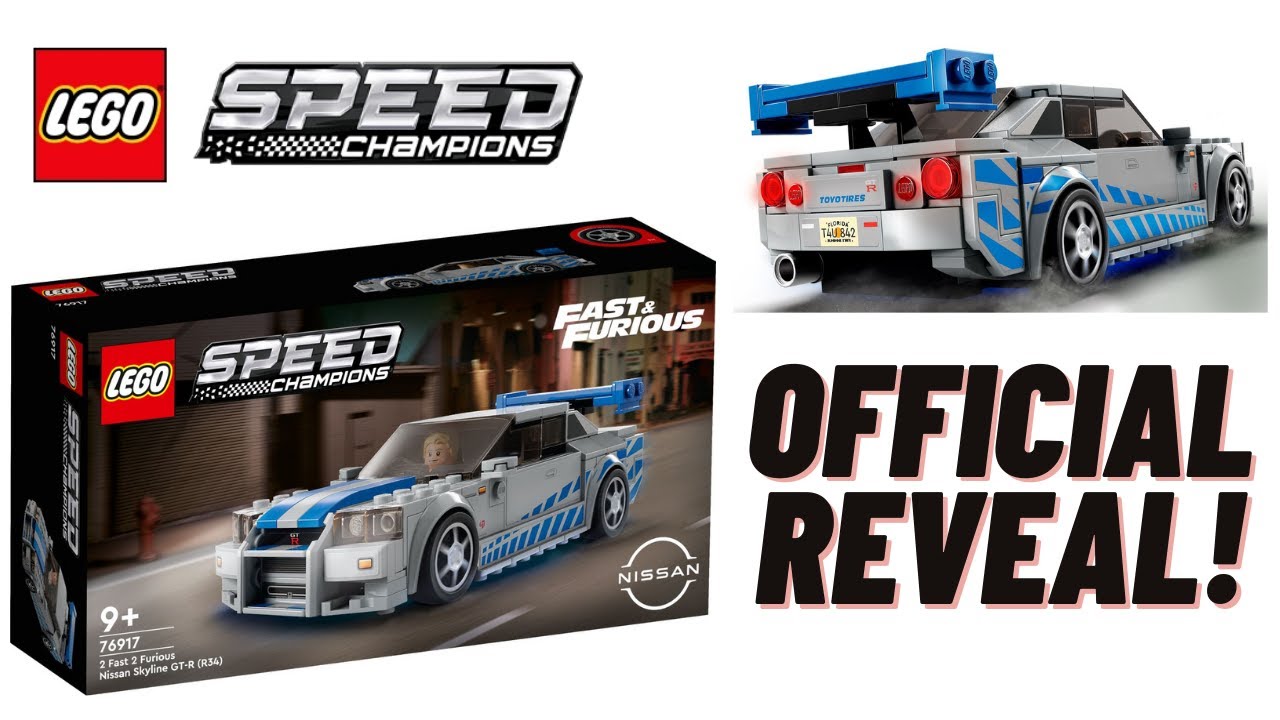 LEGO Speed Champions 2 Fast 2 Furious Nissan Skyline GT-R (R34), Race Car  Toy Model Building Kit, Collectible with Racer Minifigure, 2023 Set for