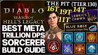 Diablo 4 - New Best OP Meta 10 TRILLION DPS Sorcerer Build - Season 15 Blizzard Ice Spike T12 Guide!
