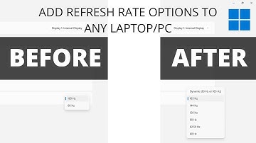 How to add refresh rate options in your laptop/pc?