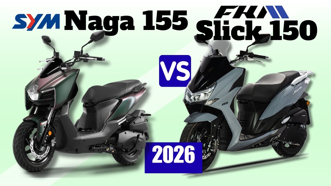 SYM Naga 155 vs FKM Slick 150 | Side by Side Comparison | Specs & Price | 2026