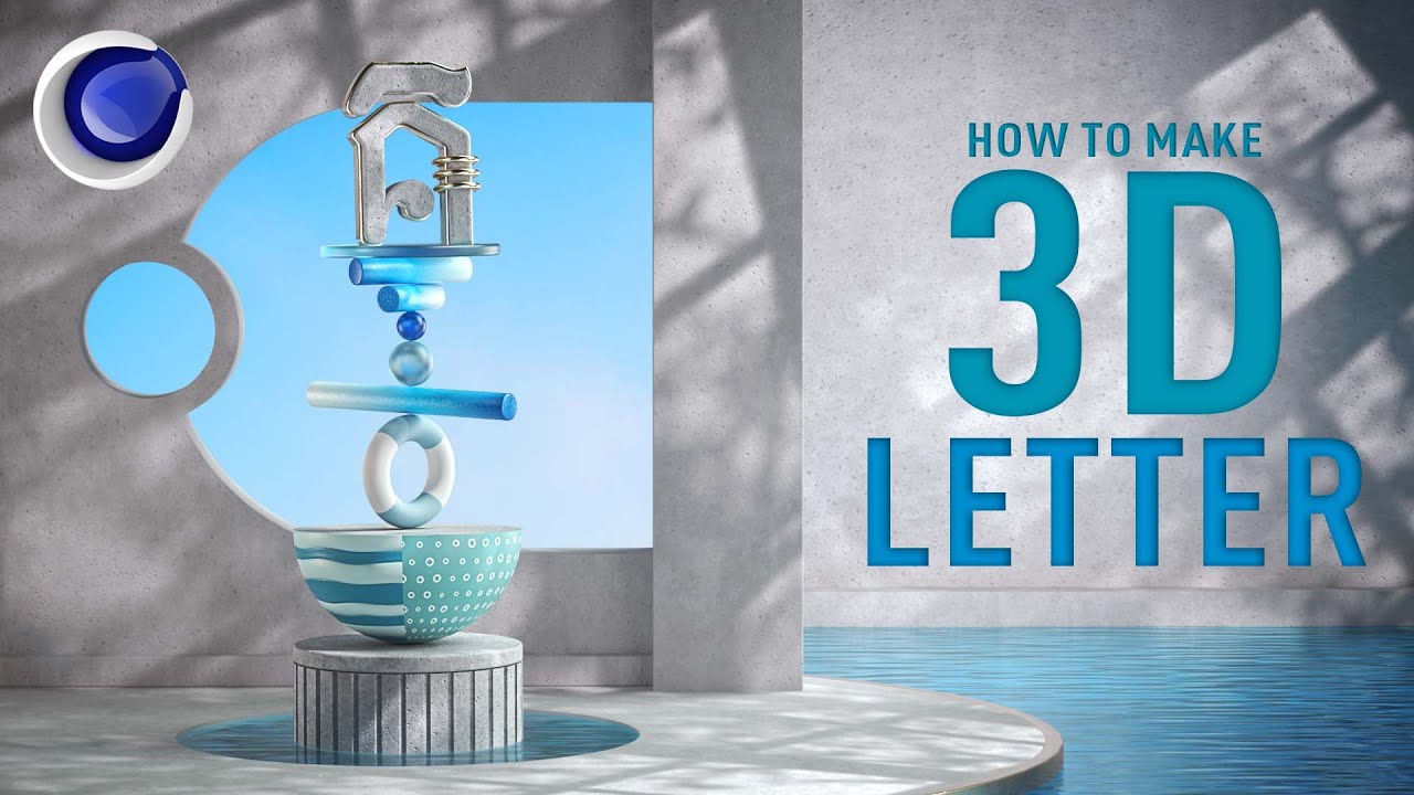 Cinema 4D Tutorials | អក្សរ គ - Letter Ko | 3D Typography - YouTube