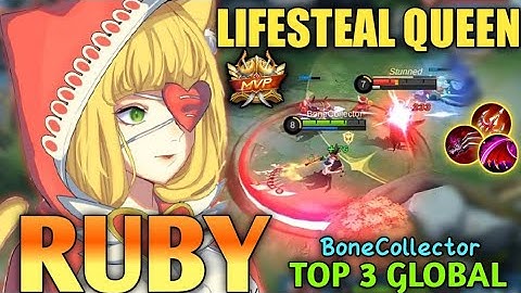 Ruby Best Build 2021 | Top 3 Global Ruby BoneCollector Gameplay | Mobile Legends