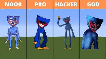 Pixel Art (NOOB vs PRO vs HACKER vs GOD) Huggy Wuggy in Minecraft