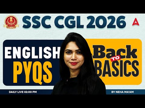 SSC CGL 2026 | SSC CGL English Previous Year Solved Paper | SSC CGL English Practice Set Neha Mam