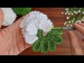 3D⚡💯Crochet Flower💯👌 Very easy crochet rose flower making for beginners. #crochet #flowers