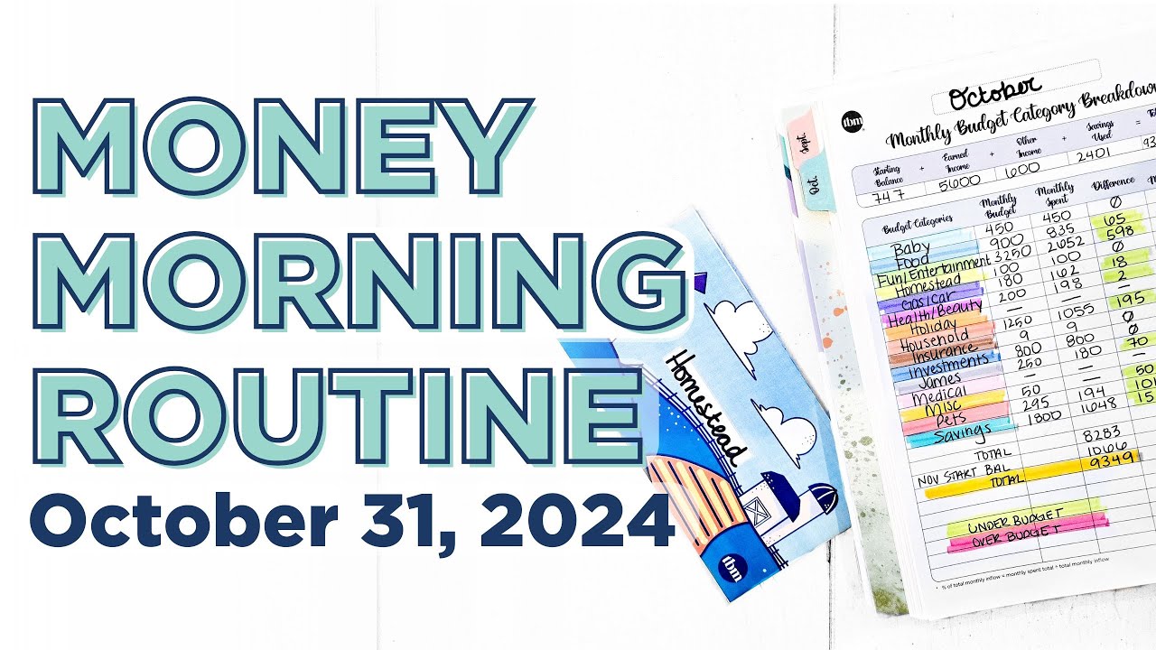 Money Morning Routine | Closing Out October Budget - YouTube