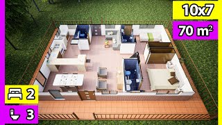 Planos Para Casa De 10X7 De Campo Casa De Campo 10X7 Projeto Da Casa 10X7 Casa 10X7 Rustica