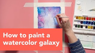 How to paint a watercolour galaxy