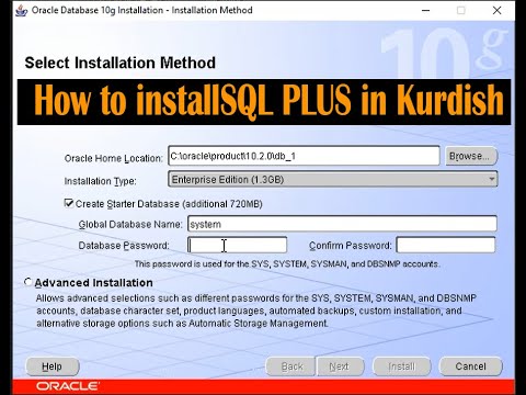 How to install SQL PLUS in Kurdish