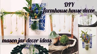 Diy farmhouse masson jar decor  Diy Upcycle bottle challenge  dollar tree DIY spring decor 2020